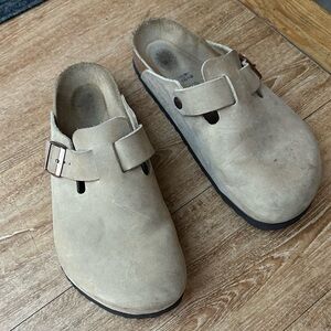 Birkenstock Boston Clogs Oiled Leather Softbed Mens 9 / Womens 11